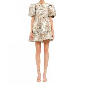 Floral Puff Sleeve Mini Dress